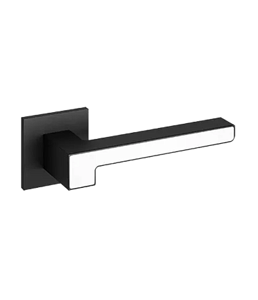 Ручки стандарт Ручка дверная Code Deco на квадратном основании H-30120-A-BLM/W 